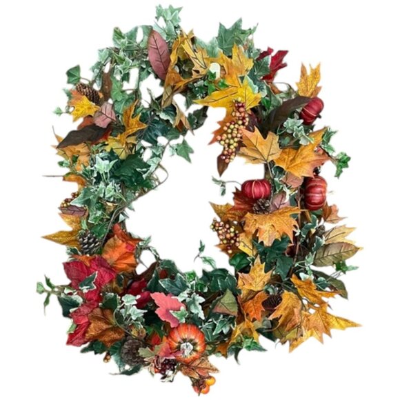 Other - GARLAND 10 ft Fall Foliage pumpkins berries Autumn colors durable decoration